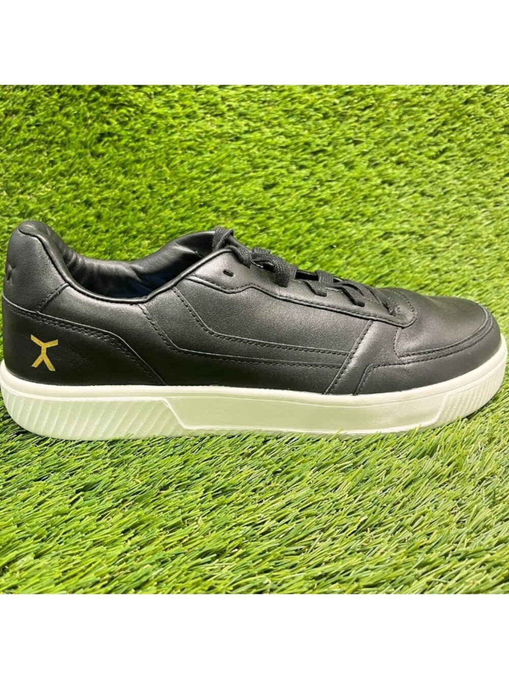 Flux Footwear Adapt Leather Trainer Black Mens Size 12.5 Athletic Shoes Sneakers